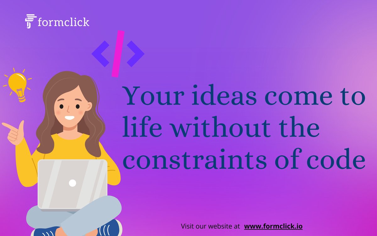 formclickoff's tweet image. No-code expands its boundaries and allow even the non technical people to bring their ideas to fruition without worrying about code.
#formclick #formbuilder #automateworkflow #nocode #appbuilder #nocodeformbuilder #nocodeappbuilder
Visit our website at formclick.io