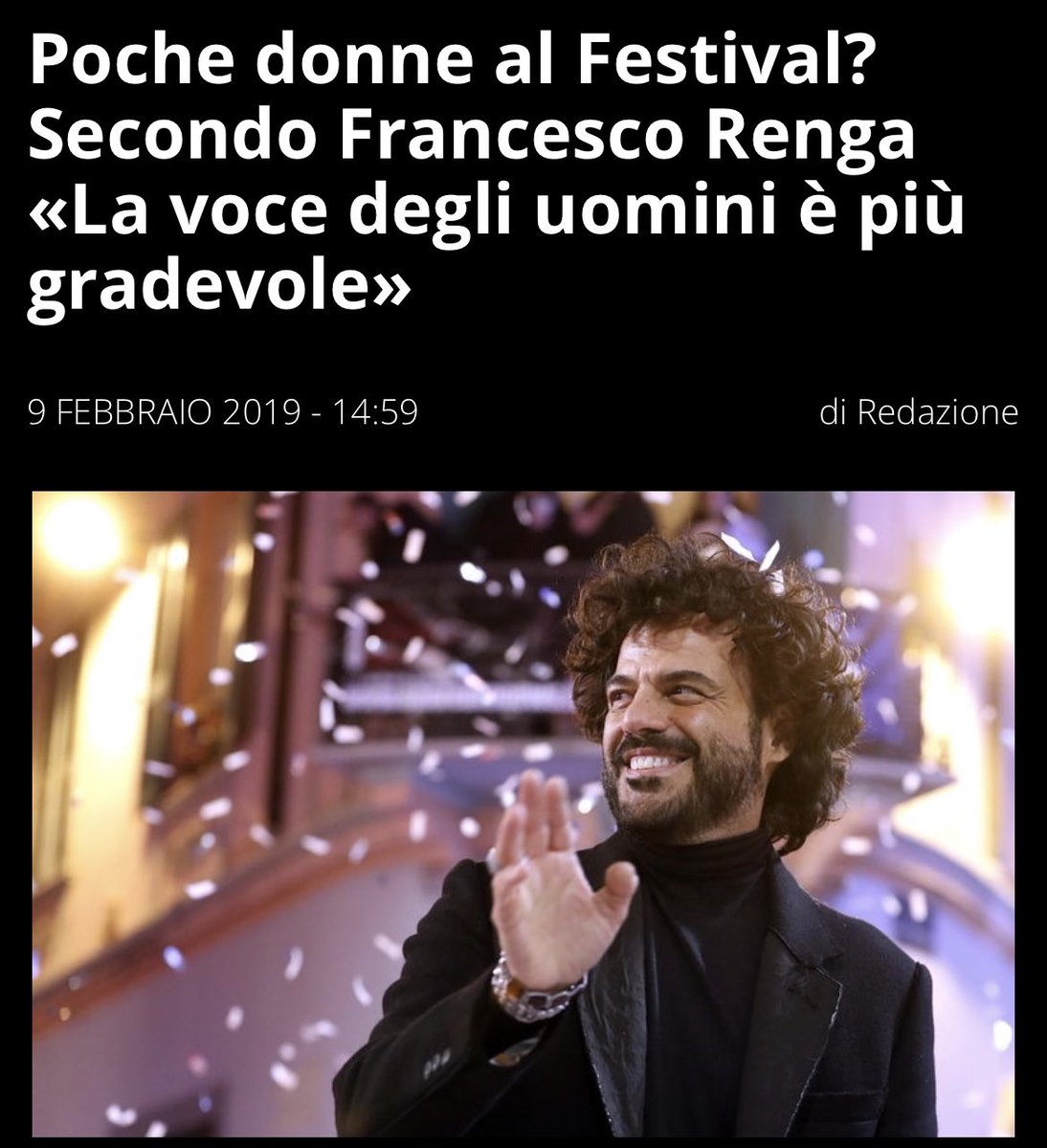 Sorry not sorry, Renga.
#Sanremo2024