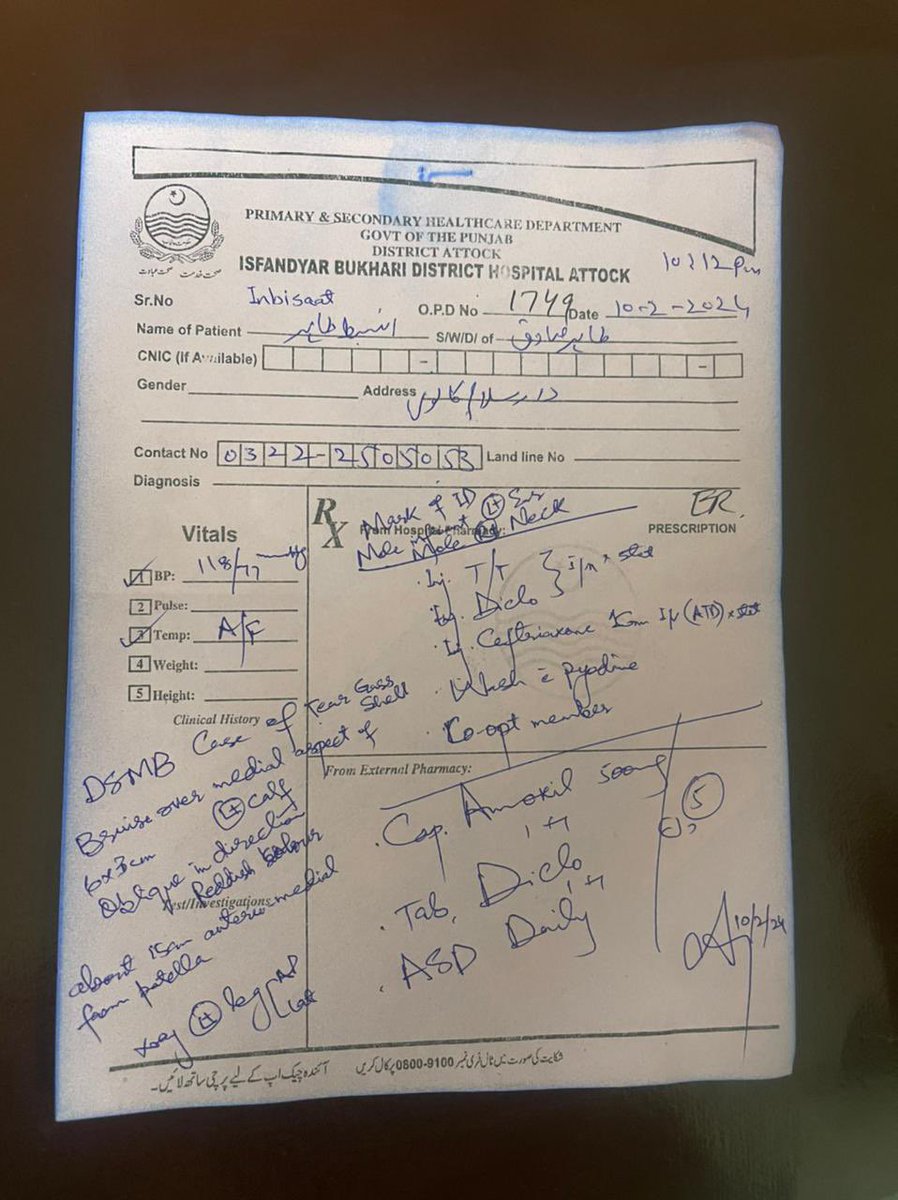 EmanTahirSadik's tweet photo. When my mother and I were peacefully protesting infront of RO office NA50 and facing tear gas and shelling, my sister Inbisaat was in NA49, and the same was happening there. She was injured as a shell was thrown directly at her and was taken to THQ Attock. Things have reached a height of injustice & oppression, but our resolve will only be strengthened by such actions. We have won and we will make sure our mandate isn’t stolen.