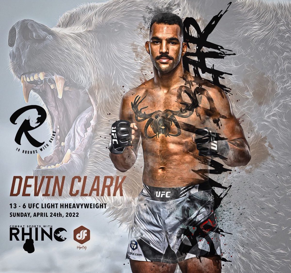 ComSportswRhino's tweet photo. Best of skill at #UFCVegas86 to Devin, Fernie & Hyder today! Artwork by @davefretz 🔥🔥🔥 #MMATwitter #CSWR #RhinoGang 🦏 https://t.co/dJzHWErO1U