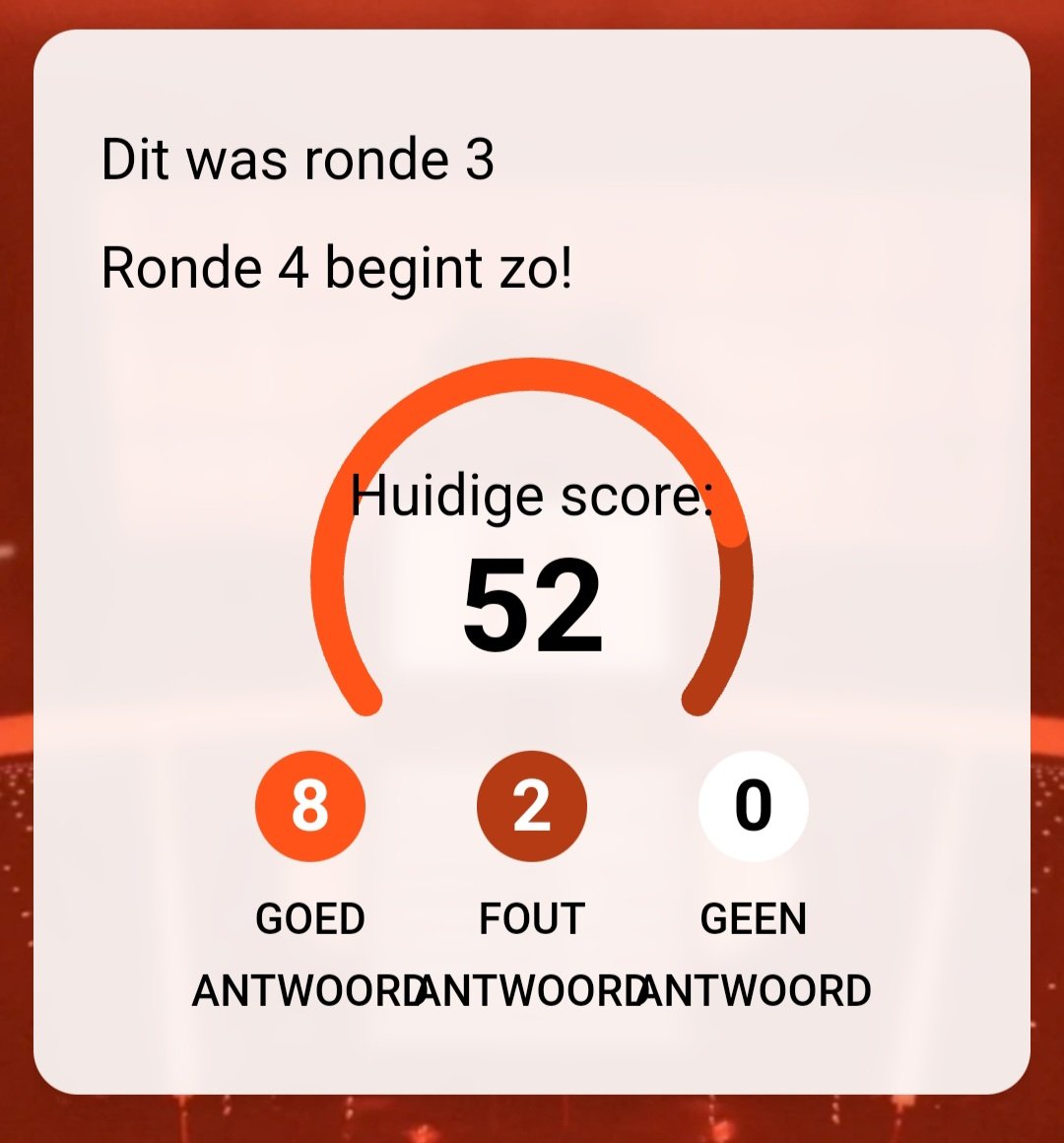 Rond 3 ging okee, ronde 4 verkloot haha, typisch! #weetikveel