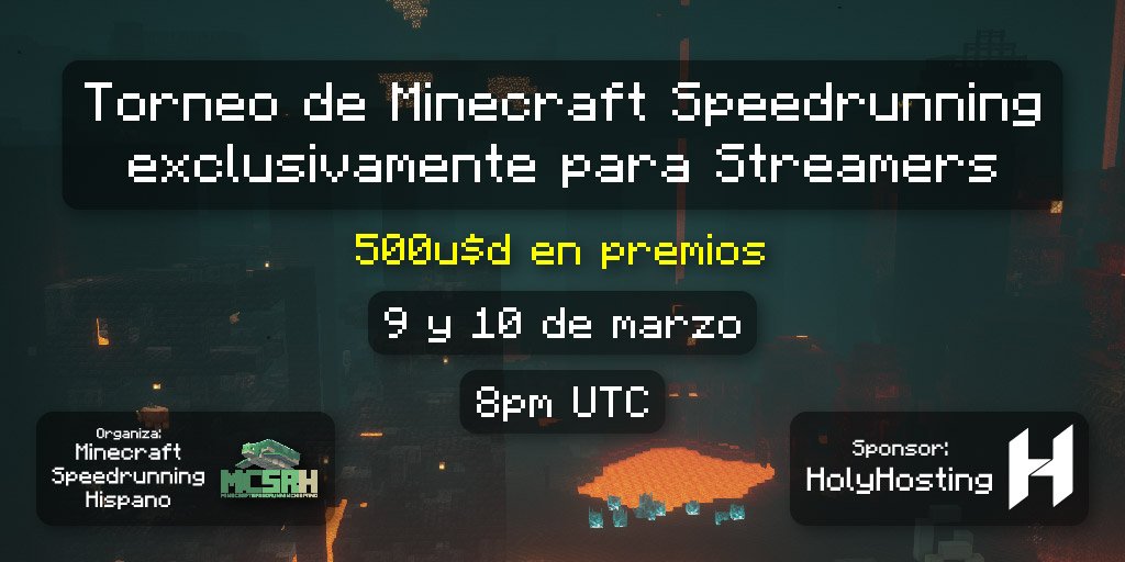 TheBlazer1997's tweet photo. Estamos organizando un torneo de speedrunning exclusivamente para streamers hispanos.

(no es un torneo pensado para jugadores profesionales) 

Vamos a brindar coaching, mapas de practica y todo lo necesario para el torneo.

HAY 500$ EN PREMIOS. https://t.co/kBXLRnghnL
