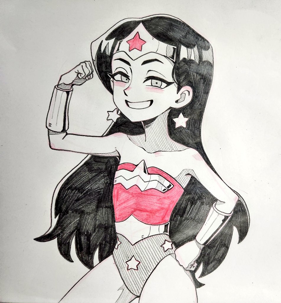 「Wonder Woman, a young child I happened t」|검은목기린のイラスト