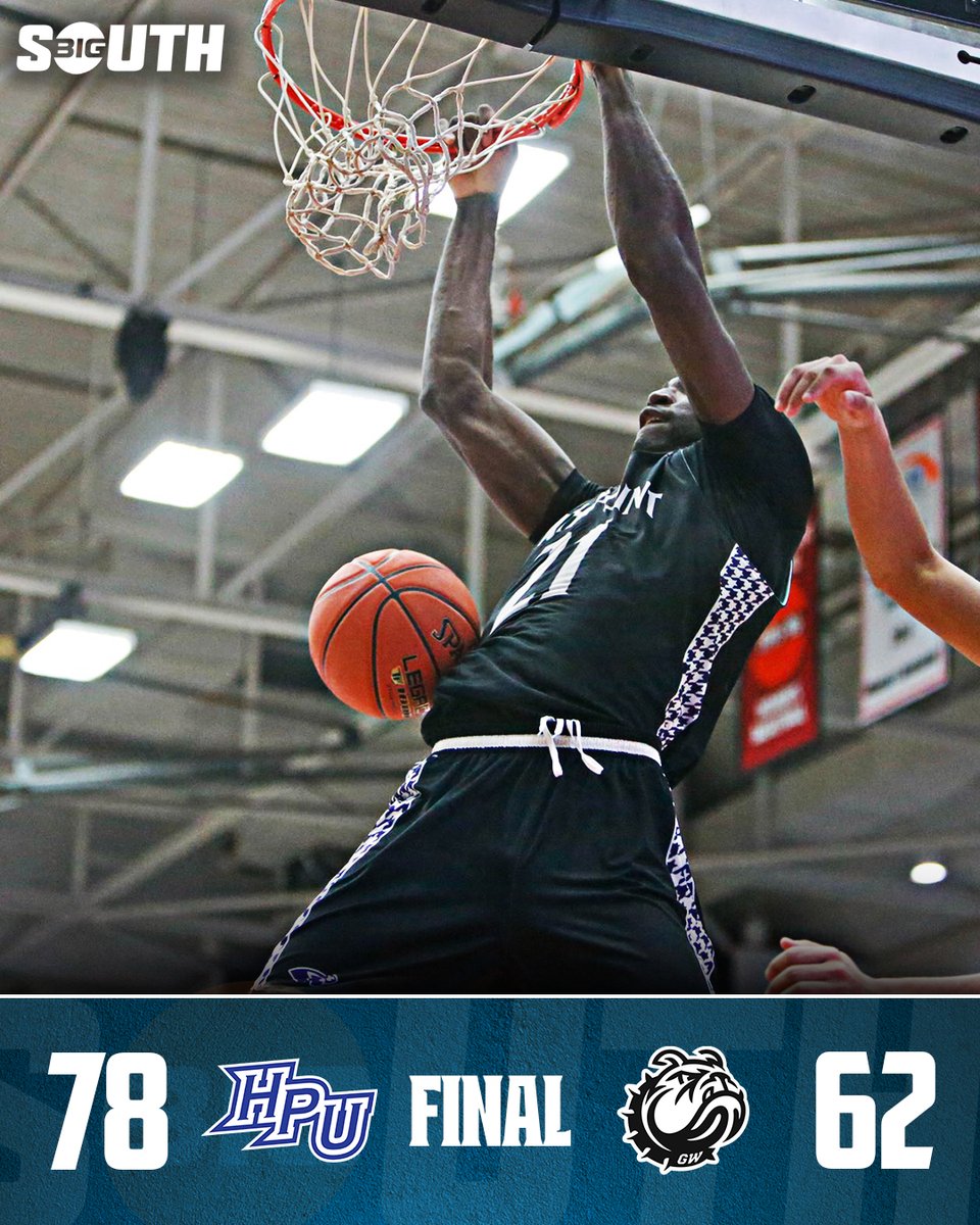 BigSouthSports's tweet photo. .@HPUMBB outscores Gardner-Webb by 2⃣0⃣ in the second half to remain solidly atop the Big South standings at 10-1 🔥

#BigSouthMBB https://t.co/0MIDRB4Owb