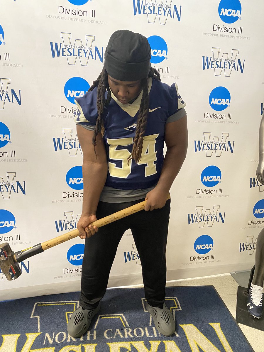 #AGTG ✝️After a Great Visit with <a href="/CoachMcKinneyJr/">Quincy McKinney Jr., M.S.</a> I am blessed to receive my first offer from NC wesleyan. <a href="/FootballSPHS/">South Pointe Football</a> <a href="/southpointeFBSC/">Coach Bobby Collins</a> <a href="/Geralddixon44/">COACH G</a>
