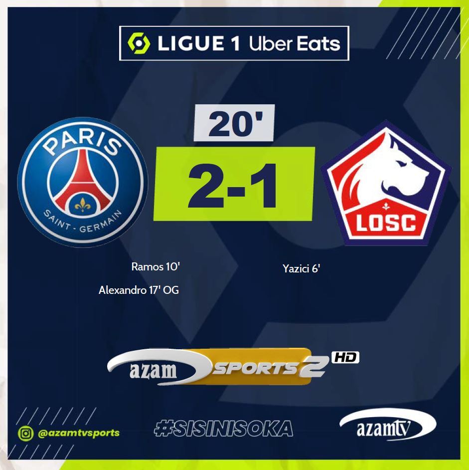 20’ | #Ligue1UberEats 

PSG 2-1 Lille

LIVE #AzamSports2HD

#Ligue1 #League1 #LigiKuuUfaransa #PSG #LOSCLille #Lille #PSGLille #PSGLOSC