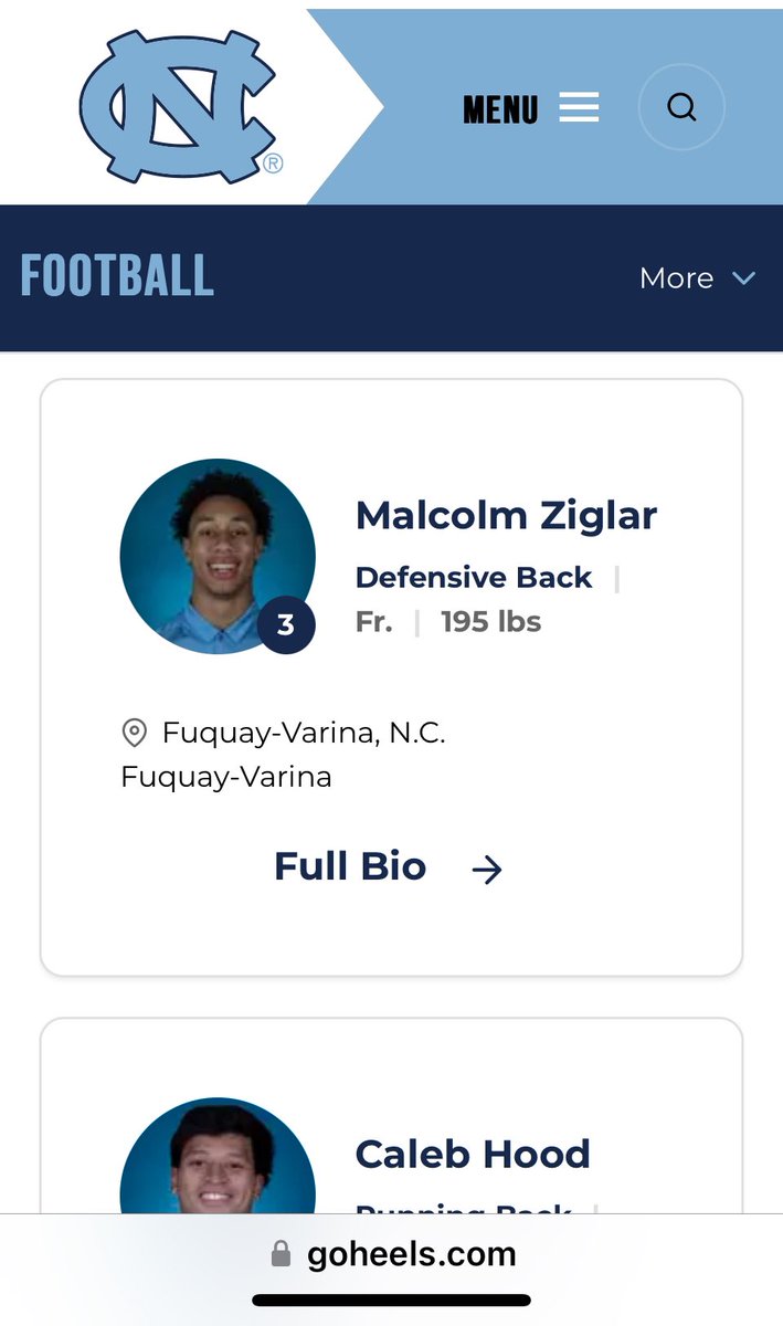 Look who is on the official UNC Football roster. #HardWorkPaysOff
#FVHS_NoFlyZone