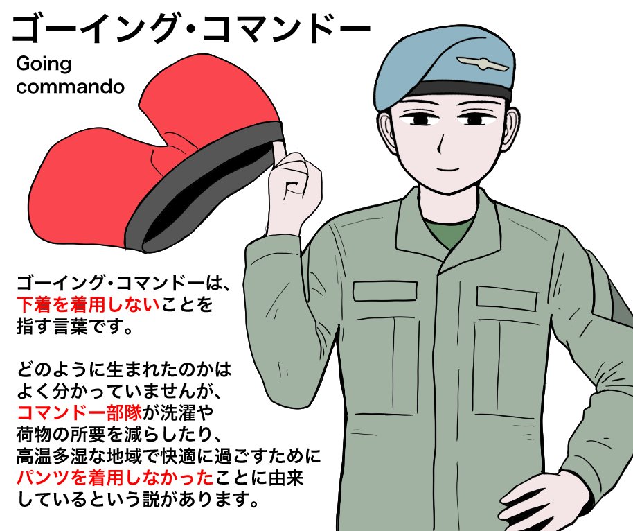 コマンドーとノーパンの話。 