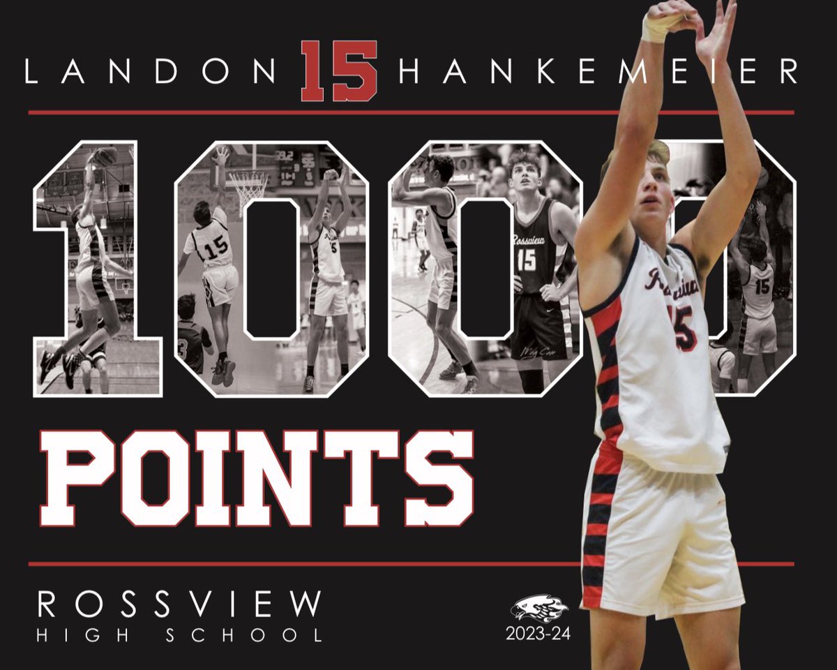 🚨 1,000 Point Club 🚨

Congratulations to OUR GUY <a href="/LandonHank15/">Landon Hankemeier</a> for scoring his 1,000th career point last night at Northwest!! Landon is only the 5th Rossview Hawk to reach this achievement. He’s a true example of an every day dude!