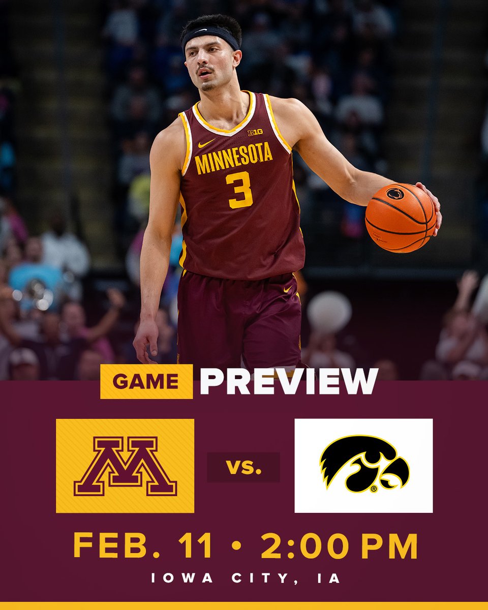 A #BorderBattle on @BigTenNetwork for your Sunday appetizer!

Game Preview: z.umn.edu/9ahg