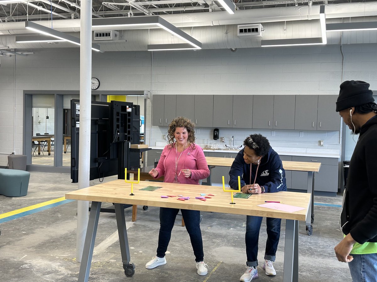 DrLoving11's tweet photo. Teacher fun with a paper football kick off challenge was hit on Friday! #LoveACE@HS https://t.co/l6nfRAbpxz