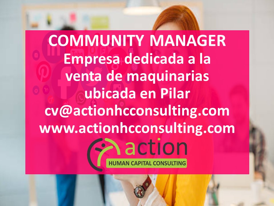 actionhcc's tweet photo. 📌Responsabilidades
✔Responsable de la presencia en línea
✔Creación de estrategias de ventas
✔Gestión de Contenidos
📌Requisitos
✔Graduados de Marketing, Comunicación, Publicidad o afines
✔Experiencia mínima de 2 años en la posición
#comunicacion #empleo #talentoaction https://t.co/UoGRmcjiwV