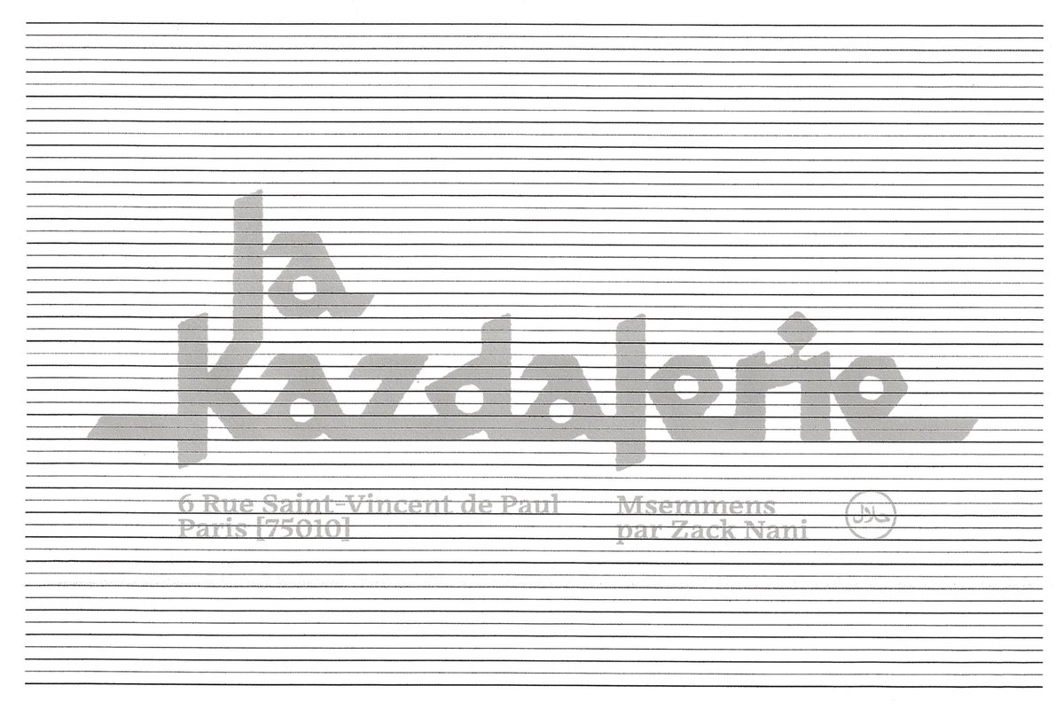 vincenlac's tweet image. Logotype pour La Kazdalerie — le nouveau snack de @Zack_Nani qui a ouvert aujourd'hui !