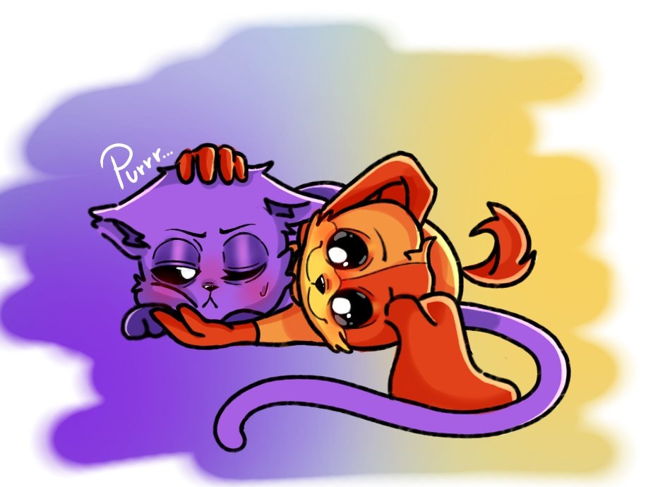 DamianSam00's tweet photo. CatNap &amp; DogDay, mis bebés hermosos. Lo dibujé en digital para darle más color, ¿A poco no son lindos? #catnap #Dogday #PoppyPlaytimeChapter3 #SmilingCritters #Fanart #PoppyPlaytimefanart https://t.co/LLsAXba99E
