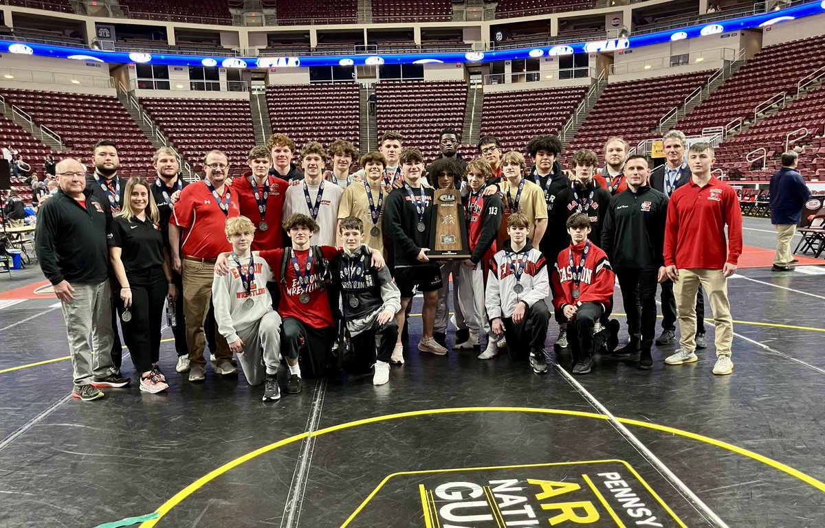 Easton Wrestling 2nd place <a href="/PIAASports/">PIAA</a> State Team Championships! 
Developing our own talent is more challenging, but we wouldn’t want it any other way! <a href="/BoysEaston/">THE Easton Wrestling</a>
