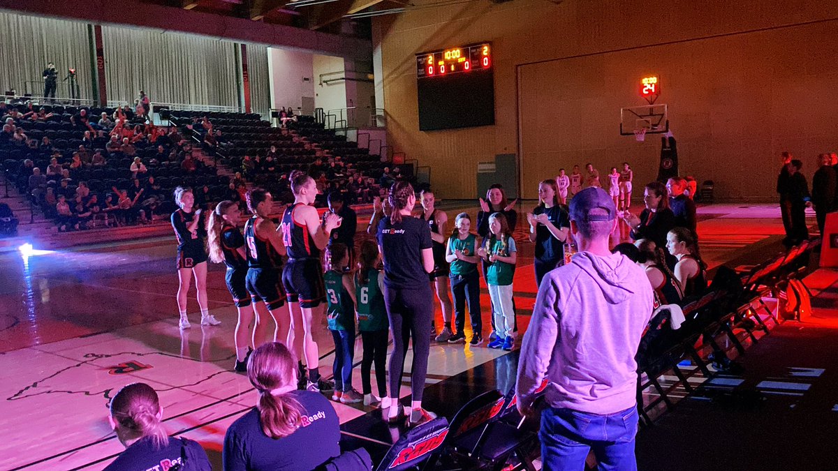 My U11 players were over the moon to cheer on the starting line up for the <a href="/RedsWBB/">UNB Women's Basketball</a> game this afternoon!
