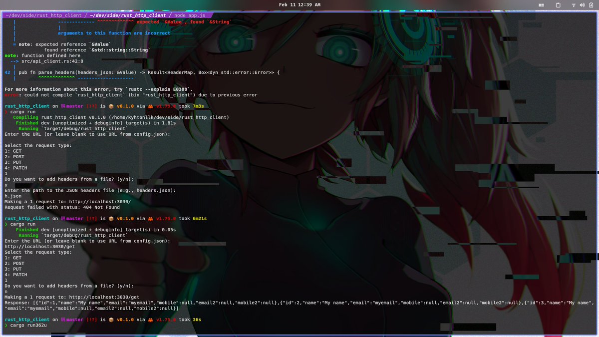 Kythonlk's tweet image. I build simple terminal api client in rust just started it

github.com/Kythonlk/rust-…