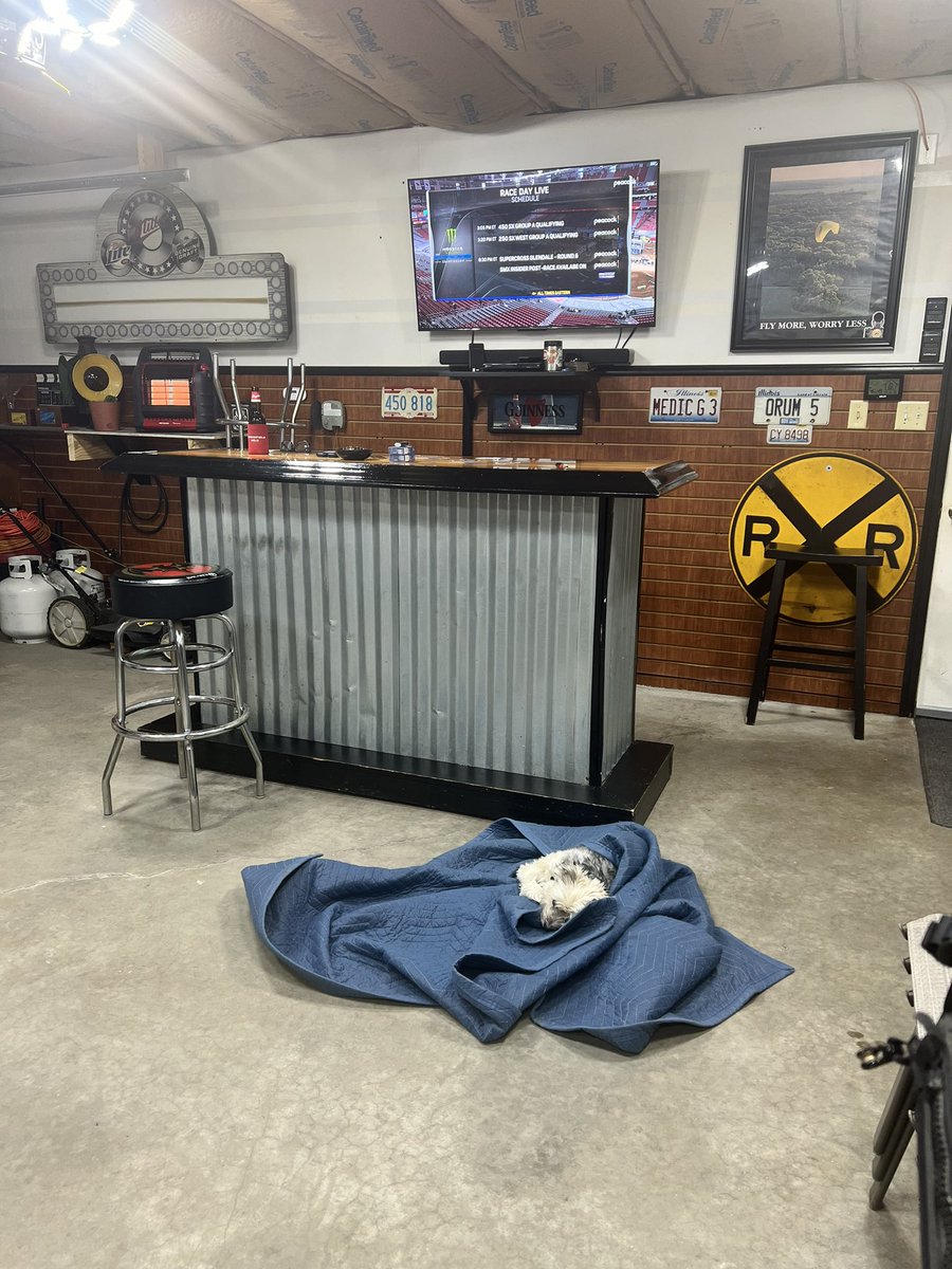 TorqdOff's tweet image. Baby boy got himself all snuggled up to watch #Racedaylive on @peacock