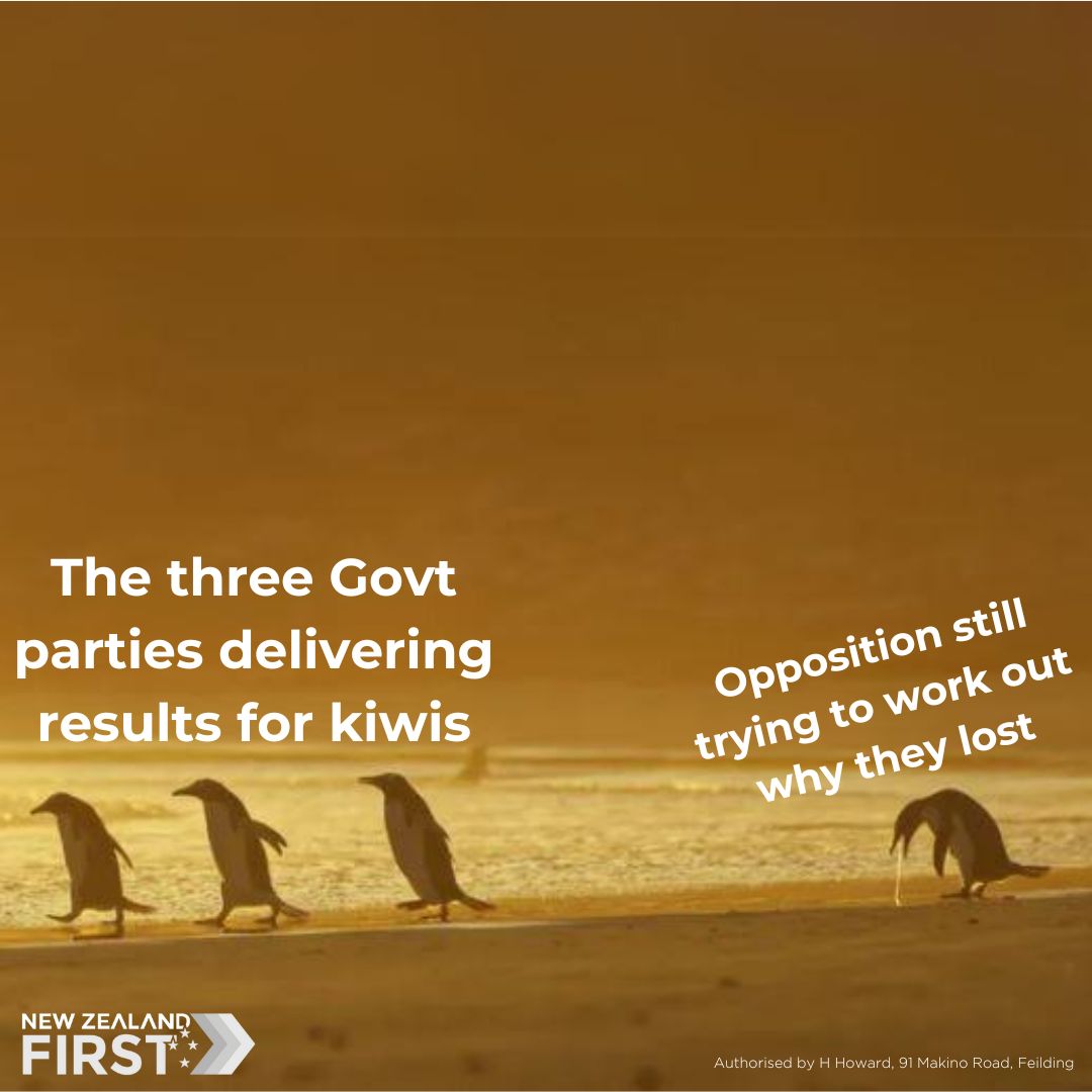 This Government gets things done, meanwhile the Opposition are stumbling around confused about why kiwis rejected them at the ballot box!