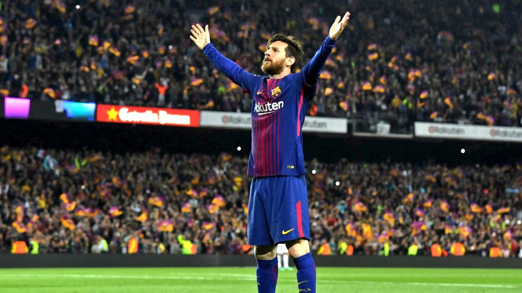 problaugrana's tweet photo. Messi hace 6 años hizo esta celebración contra el Real Madrid y me hace mucha gracia que ahora Bellingham se la intente apropiar cuando siempre ha sido su referente. https://t.co/Aj5fV0qz23