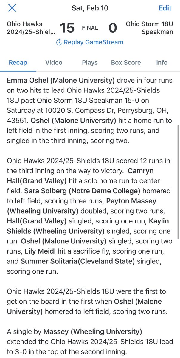 Ohio_Hawks06's tweet photo. Great start to the Valentine’s 50!! 2-0 on the day sets us up for the top bracket tomorrow!! Huge day on offense and the pitching was on fire!! #LetsGo https://t.co/2aldKddxrV
