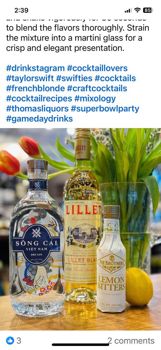 Taylor Swifts favorite drink via <a href="/thomasliquors/">Thomas Liquors</a>