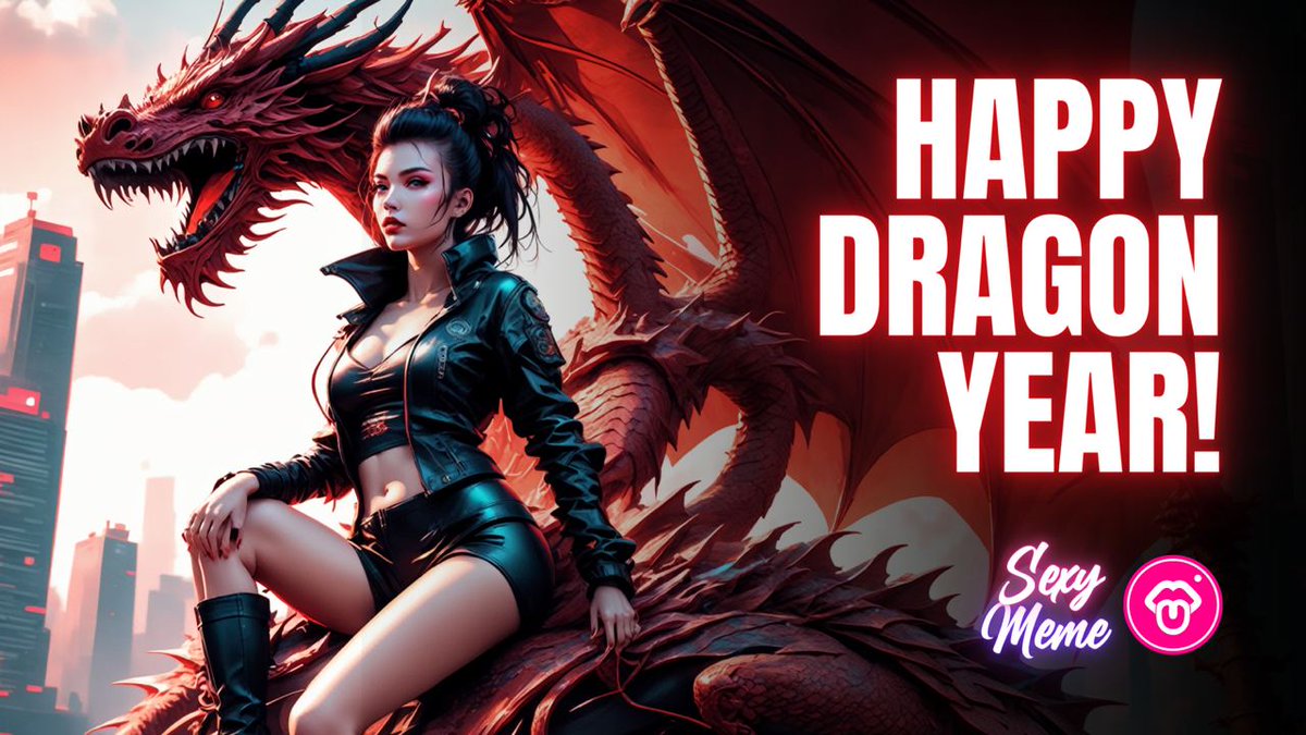 SexyMemeAI1's tweet photo. 🎉 Happy Lunar New Year of the Dragon! 🐉 

May the year ahead be filled with prosperity, joy, and a touch of sexy humor. 

Wishing all our amazing followers a year as bold and fabulous as our memes! 💫
$sexy on polygon chain https://t.co/RCj6hZC9gl