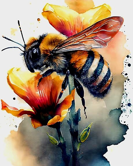 ElseedUg's tweet photo. The lovely flowers embarrass me, They make me regret I am not a bee II.
Size: 40×56cm
Acrylics and water color painting on canvas. 
#bees #flowers #polination #Elseedart #africanbeauty #love #paintingchallenge https://t.co/fM5AdKBPUp