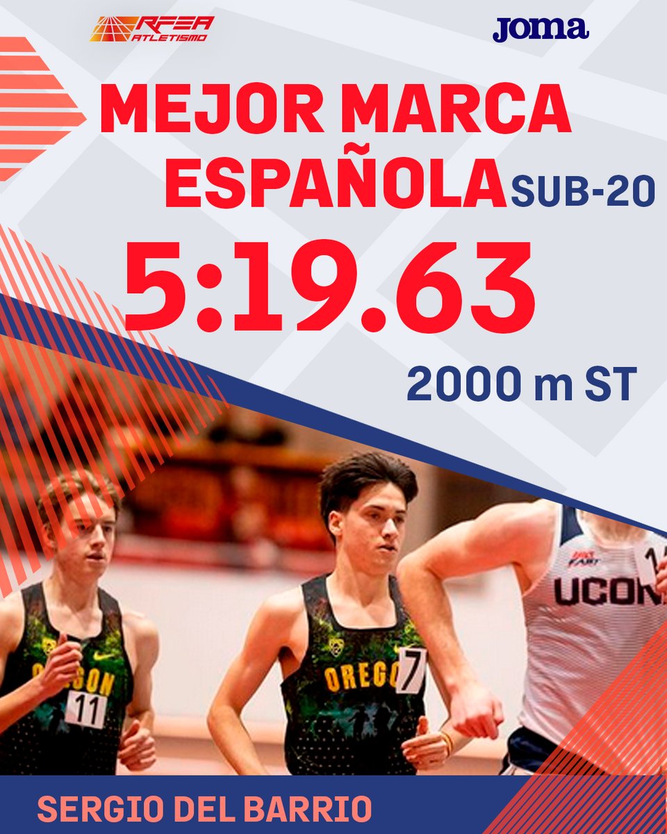 𝙀𝒔𝙩𝒆 𝒄𝙝𝒊𝙘𝒐 𝒏𝙪𝒏𝙘𝒂 𝒔𝙚 𝙘𝒂𝙣𝒔𝙖? 𝒑𝙪𝒆𝙨 𝙣𝒐

<a href="/SergioDelBarri4/">Sergio Del Barrio</a>

2⃣ récords de 🇪🇸 Sub20 ST + 1⃣ M.M.ESP en 2⃣ días

9.2 Brighton ➡️Milla ST ➡️4:02.84
10.2 Boston ➡️3.000 m ST➡️ 8:01.00
10.2 Boston ➡️2.000 m ST➡️ 5:19.63 (tiempo paso)

MONUMENTAL el aragonés 👏👏👏