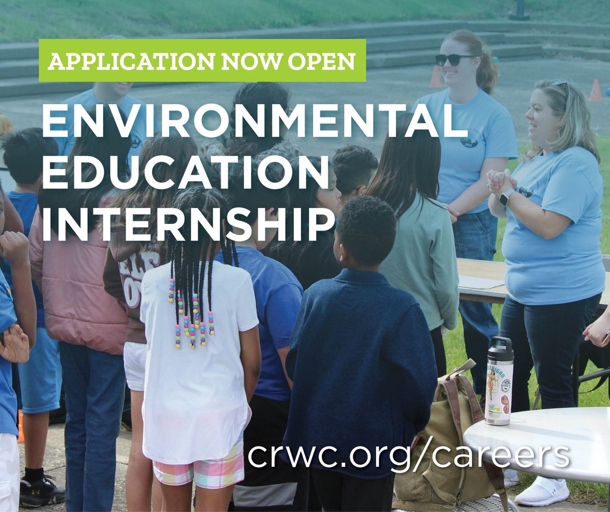 CRWC is thrilled to share that we are now accepting applications for our Environmental Education Internship program. This part-time paid internship will be approximately 16-14 hours per weekend and will begin in April. Visit crwc.org/careers to learn more and apply.