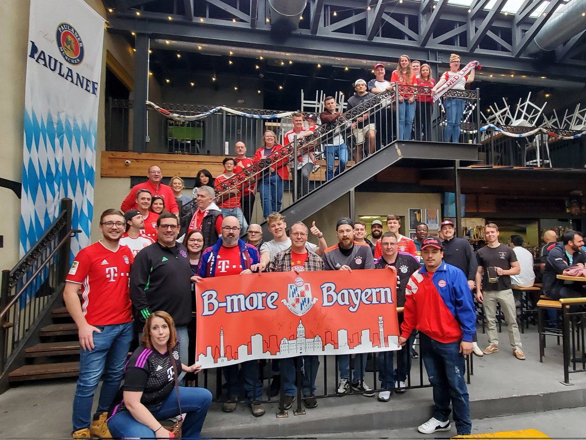bmorebayern's tweet photo. We had an amazing of our #BmoreBayernFam for the match today, sadly it was not in our favor today. We might've lost the match, but we also made every other fan in the #Bundesliga happy today. So that's a feat in itself. All said though, there's more matches, and #immerweiterimmer https://t.co/QuMZSWeVHv