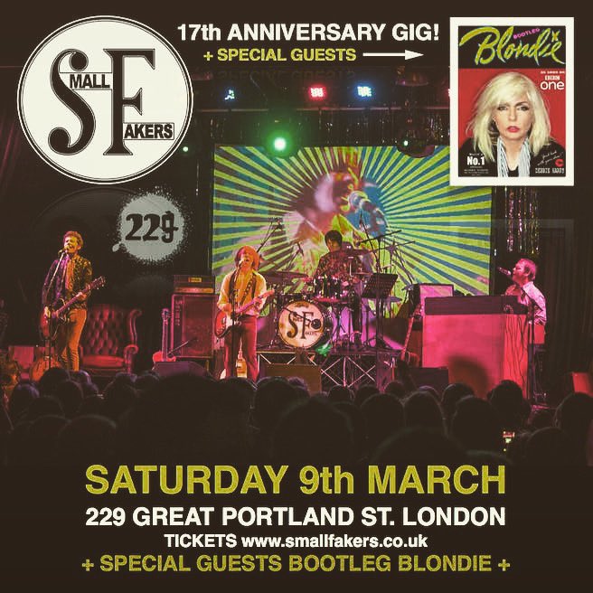 thesmallfakers's tweet photo. Coming soon to London, the big Small Fakers birthday show with special guests Bootleg Blondie. #SmallFaces #SmallFakers #Blondie #BootlegBlondie https://t.co/CBIq3f8Tyf
