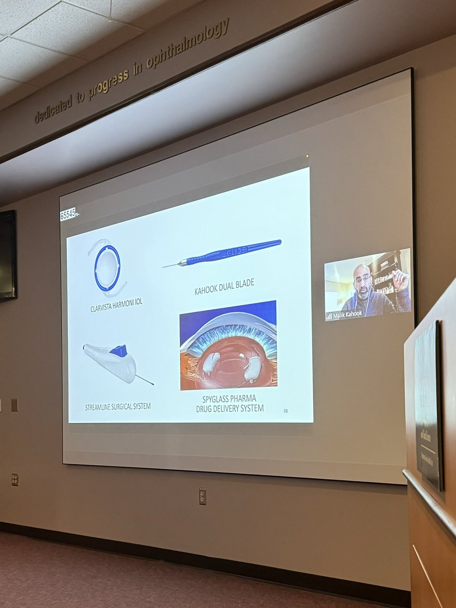Great having <a href="/MalikKahook/">Malik Kahook</a> present his evolution in innovation during morning rounds this week at <a href="/uiowaeye/">UIowa Eye</a> ✅