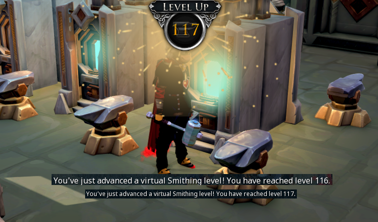 IsolatedNerd's tweet photo. 116 + 117 Smithing! 3 Levels to go! https://t.co/HH2VQYudaj