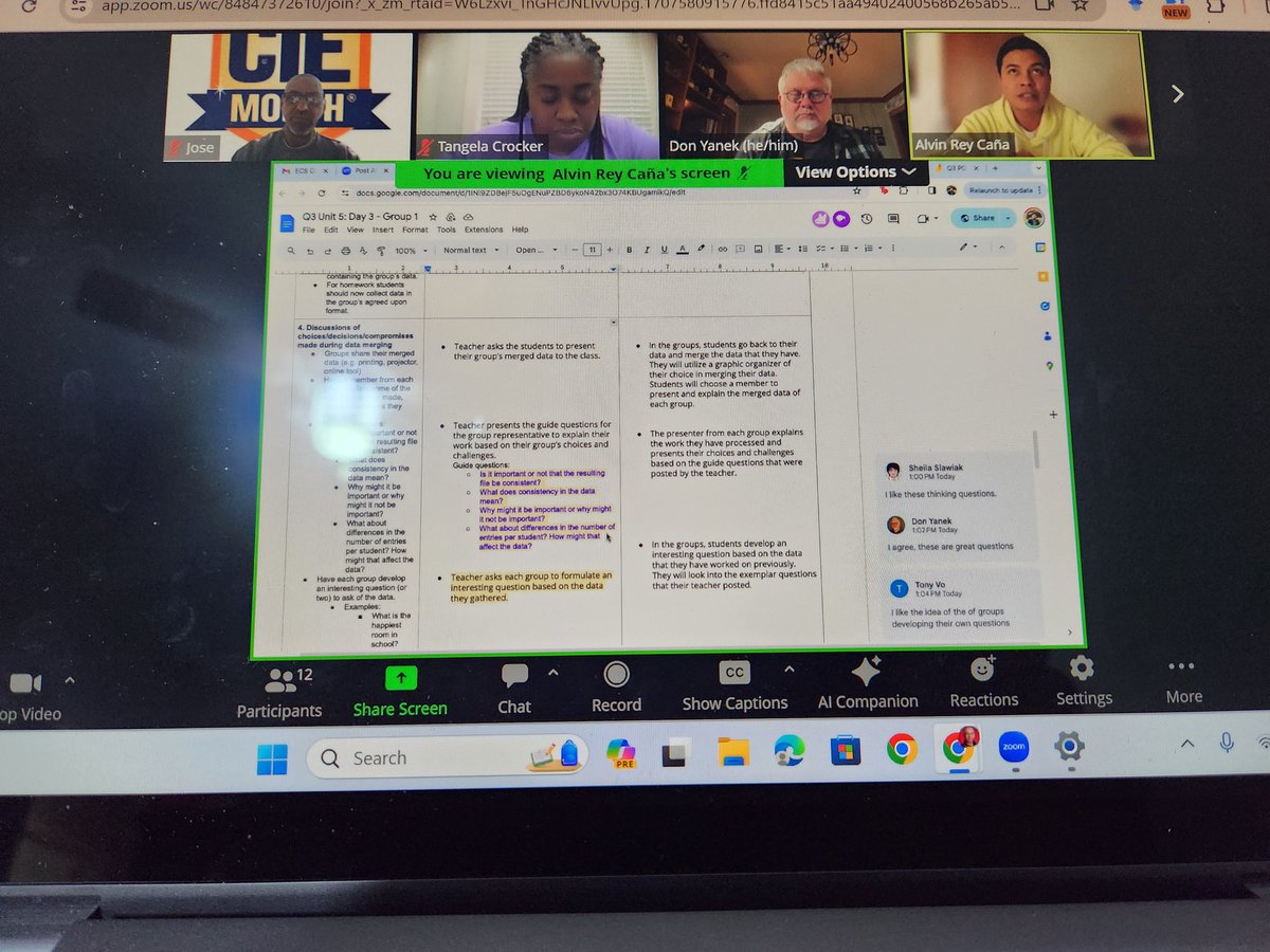 JoseLSilvaSmith's tweet image. Saturday afternoon listening to incredible CS teachers from all over the US go over their lessons on @ExploringCS Unit 5: Computing & Data Analysis! Love learning from & sharing with others! Thank you @exploringcs for this learning opportunity! โค๏ธ๐๐#TISDProud #ExploringCS