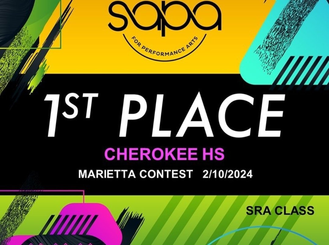 That's 1st Place SRA for your Cherokee High School Winterguard!