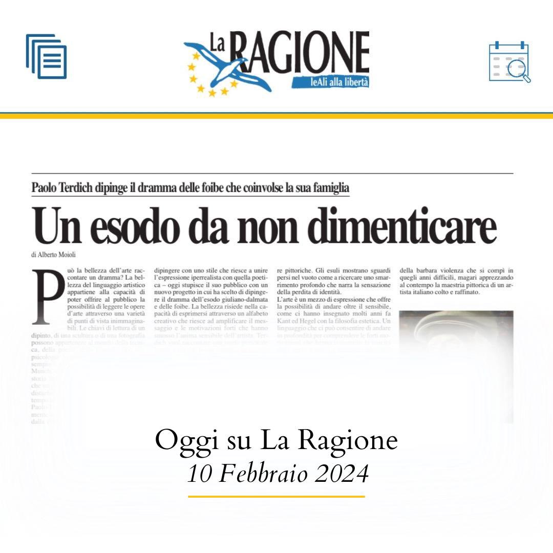 É sempre un vero grande onore firmare un articolo su <a href="/laragione/">Mattia La Ragione</a>.eu 

Qui racconto un progetto pittorico di Paolo Terdich 

La Ragione in edicola oppure sull’App laragione.eu  ❤️

#laragione #giornodelricordo #foibe #paoloterdich