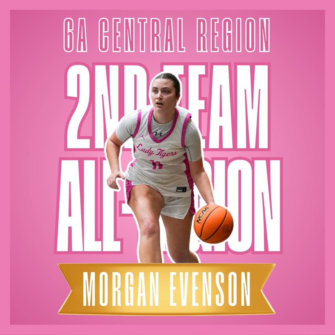GilbertGirlsBB's tweet photo. Congratulations to senior Morgan Evenson (@evenson_morgan) on being selected as 2nd Team All-Region in the 6A Central Region! 🏀🏅

#ChangeYourBest #TigerStrong 🐯💪 https://t.co/m05WZ43rXV