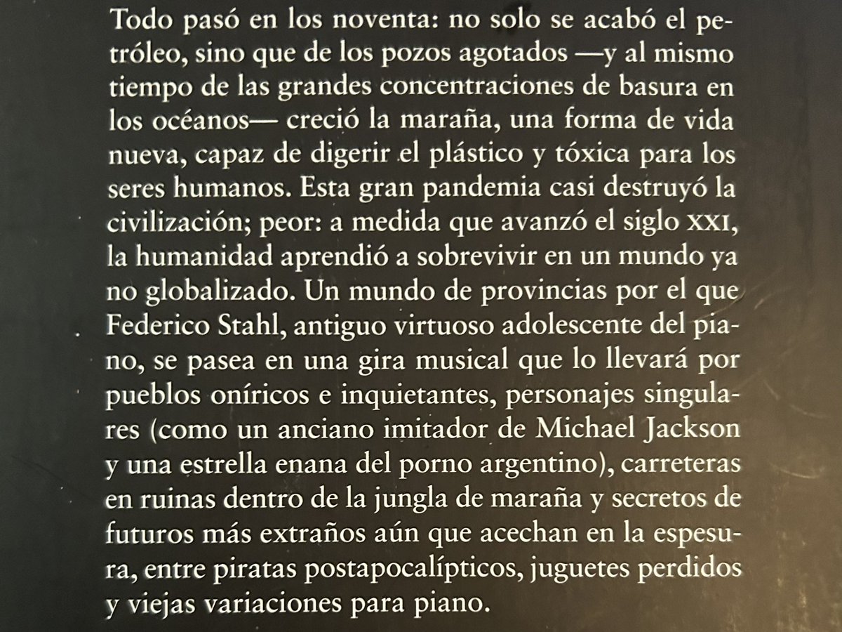 chkrollb's tweet photo. #MicroReviews_ckb2024
04 • Ramiro Sanchiz, “Un pianista de provincias” — La premisa es buena (ver contraportada) y el concepto de la maraña como metáfora del ímpetu autodestructivo del capitalismo salvaje es genial. Valioso también el papel del arte como agente redentor. Pero… https://t.co/17BhiTJjsw