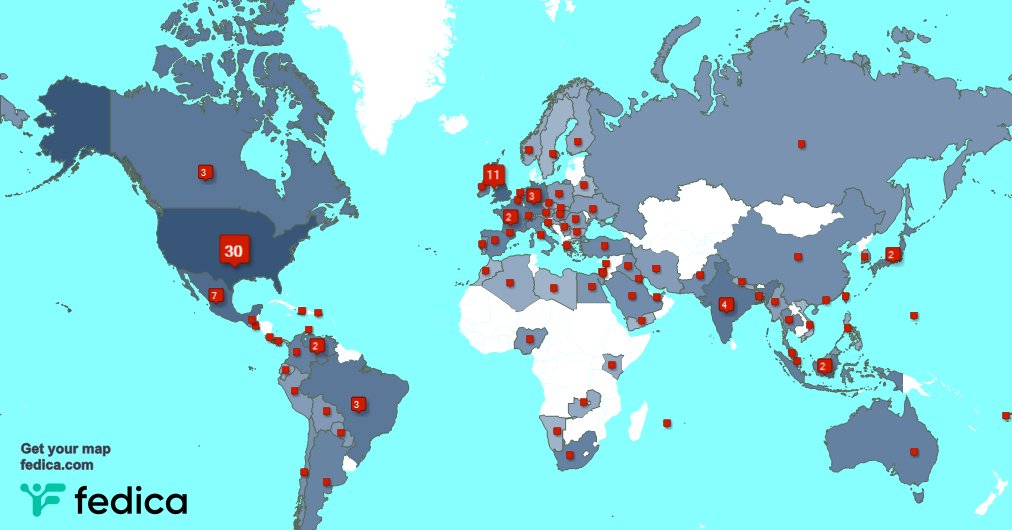 Special thank you to my 37 new followers from Belgium, and more last week. fedica.com/!bighippy10