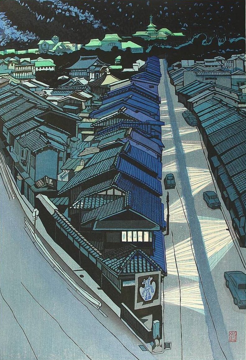 FedeItaliano76's tweet photo. 'Night in Kyoto' (1980) by Sekino Jun'ichirô https://t.co/ROhAZltiKN