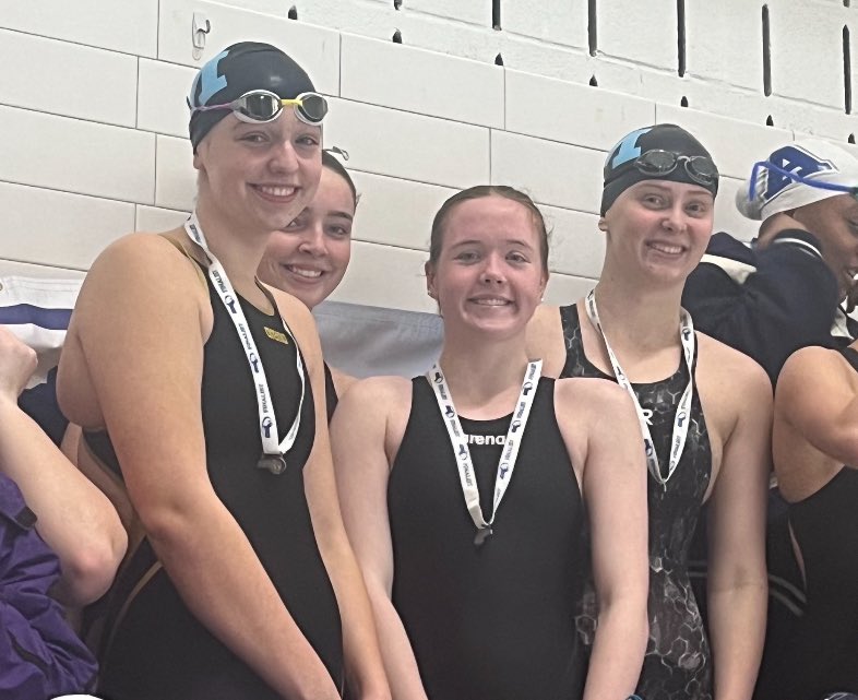 Swim &amp; Dive <a href="/MIAA033/">MIAA</a> South Sectionals:

Just in…

2nd 🥈 place in the 200 Medley Relay with a time of 1:54.78! 

Way to go Jill, Jordan, Anna, and Nora!

<a href="/coachmace/">Michael Mason</a> <a href="/Med_SwimDive/">Medfield Swim & Dive</a> <a href="/GlobeSchools/">Boston Globe Schools</a> <a href="/BostonHeraldHS/">Danny Ventura</a> <a href="/TVLSportsMa/">TVL Sports Updates</a> <a href="/HometownWeekly/">Hometown Weekly</a>