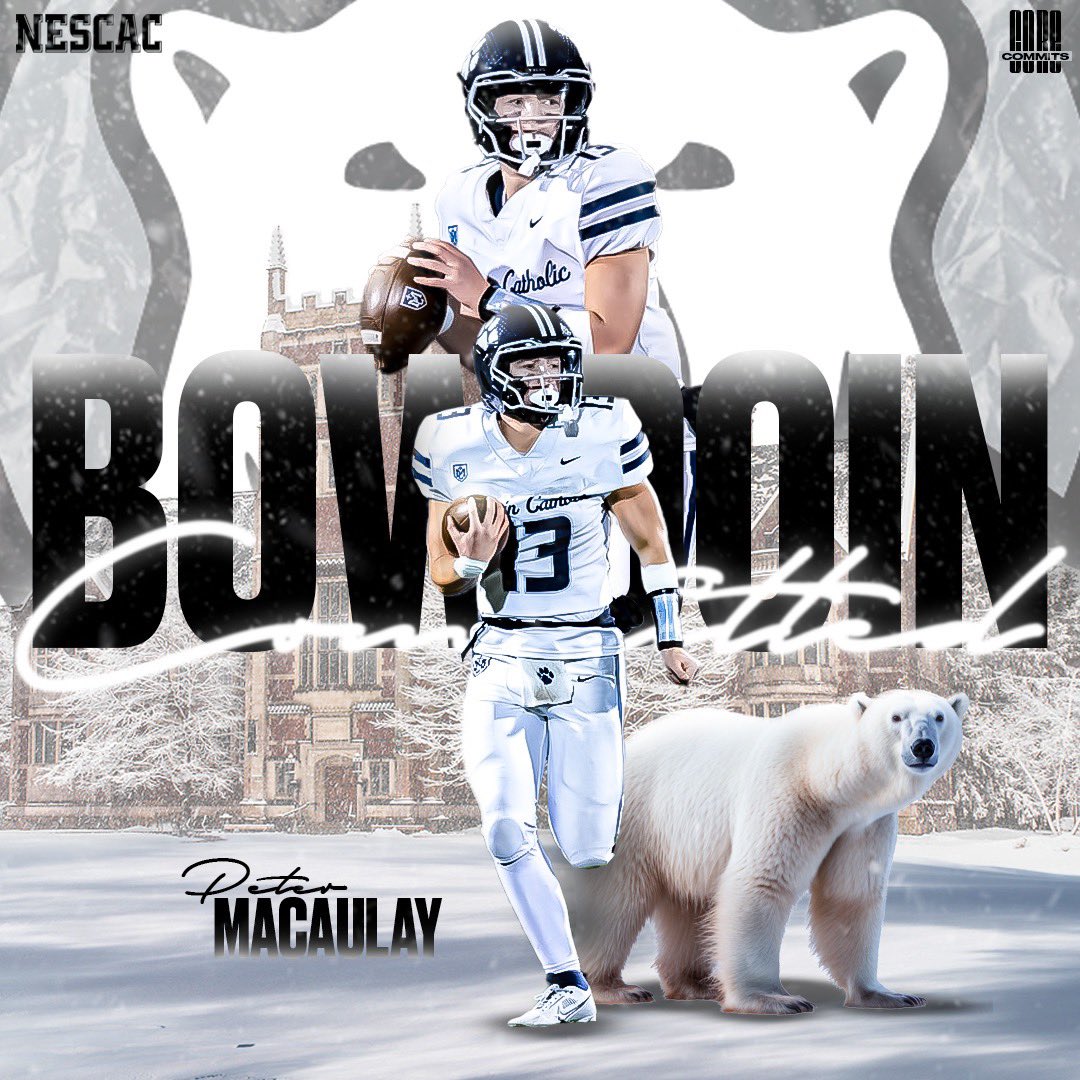 This is long overdue, but I’m extremely excited to announce that I’ve committed to Bowdoin College! Huge thanks to @CoachCerf and @CoachBJHammer for this exciting opportunity! #goubears @FootballMCCats