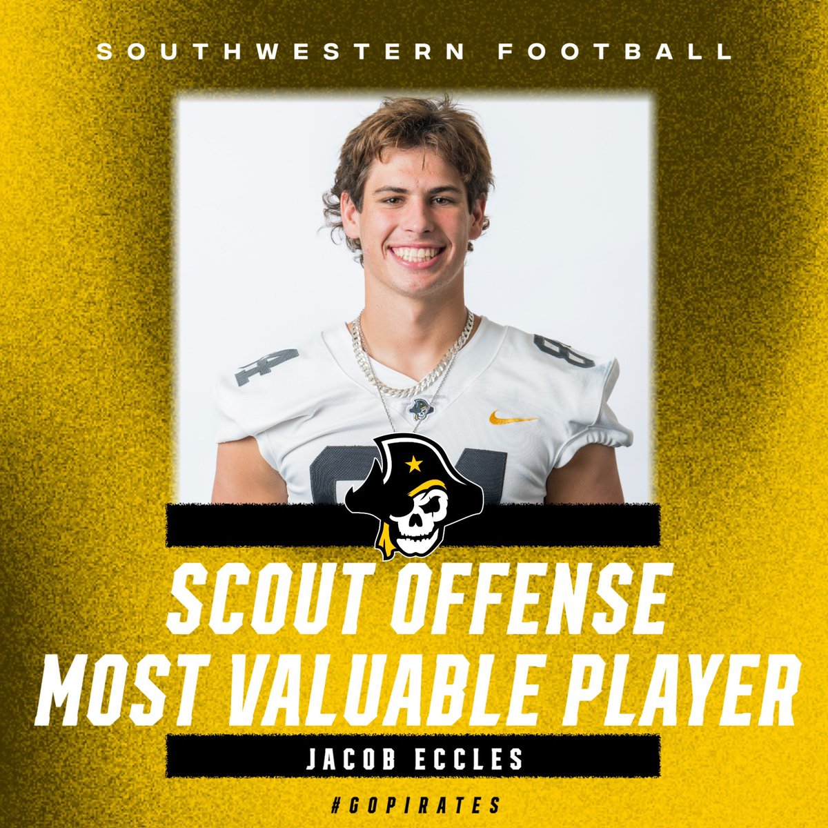 Our first round of Team awards for the 2023 season congratulations to our two scout team most valuable players! Zach Rocha and Jacob Eccles were named Scout team defensive and offensive MVPs 🏈 🏴‍☠️