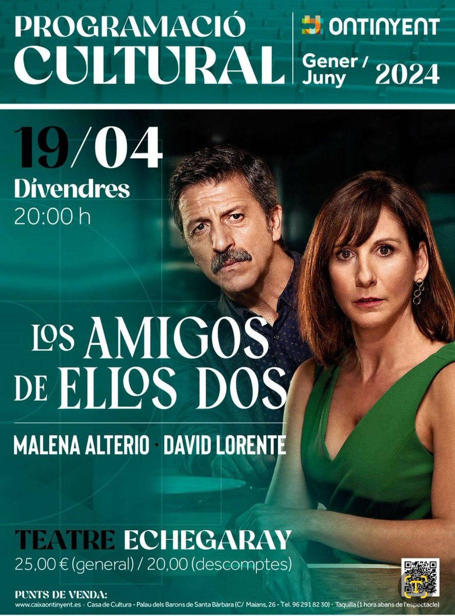 Enhorabuena @malenaalterio ! Te esperamos el 19/04 en el #TeatreEchegaray d' #Ontinyent #Goya2024 #QueNadieDuerma