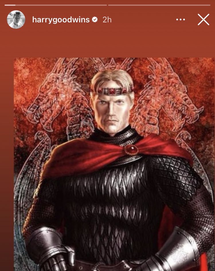bestoftheblacks's tweet photo. Actor Harry Goodwins posts the official artwork of Aegon the conqueror as the show of the conquest is being prepared ‼️ https://t.co/RJDg8lGuPq