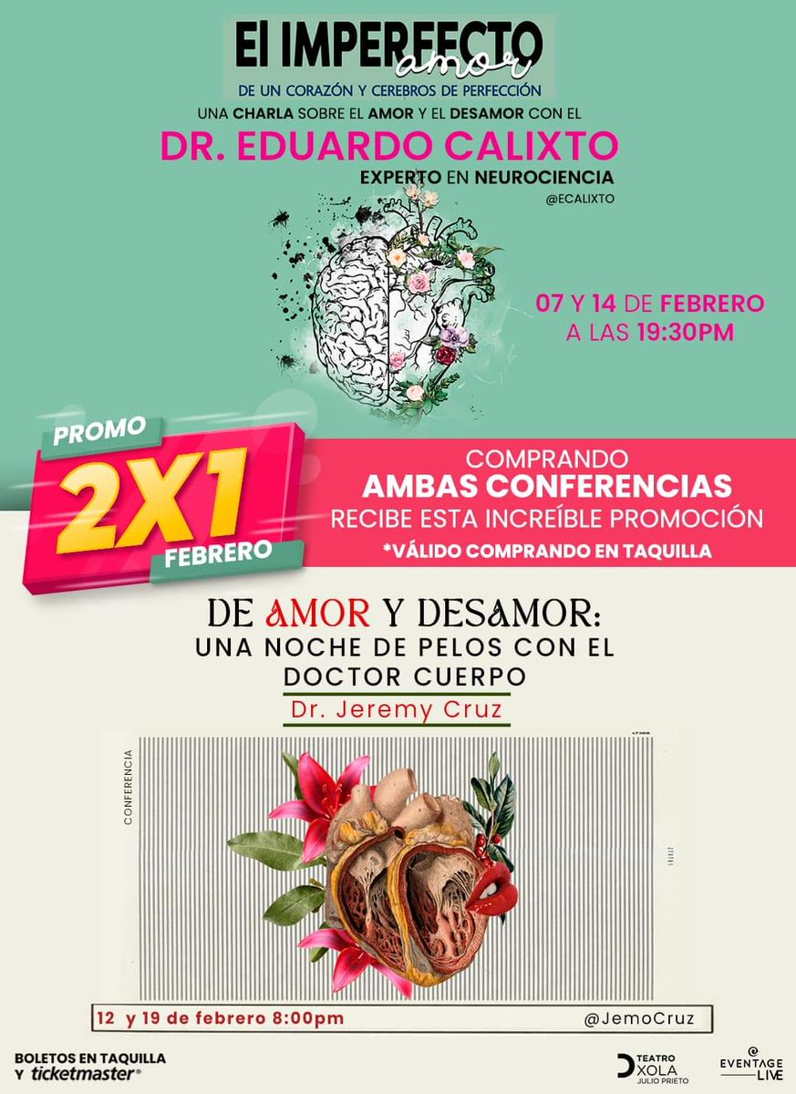 TeatroXola's tweet photo. ¿Listos para las mejores conferencias sobre el amor?

No te puedes perder de esta súper promoción que tenemos para ti.

@ecalixto https://t.co/st61VRJ6mB