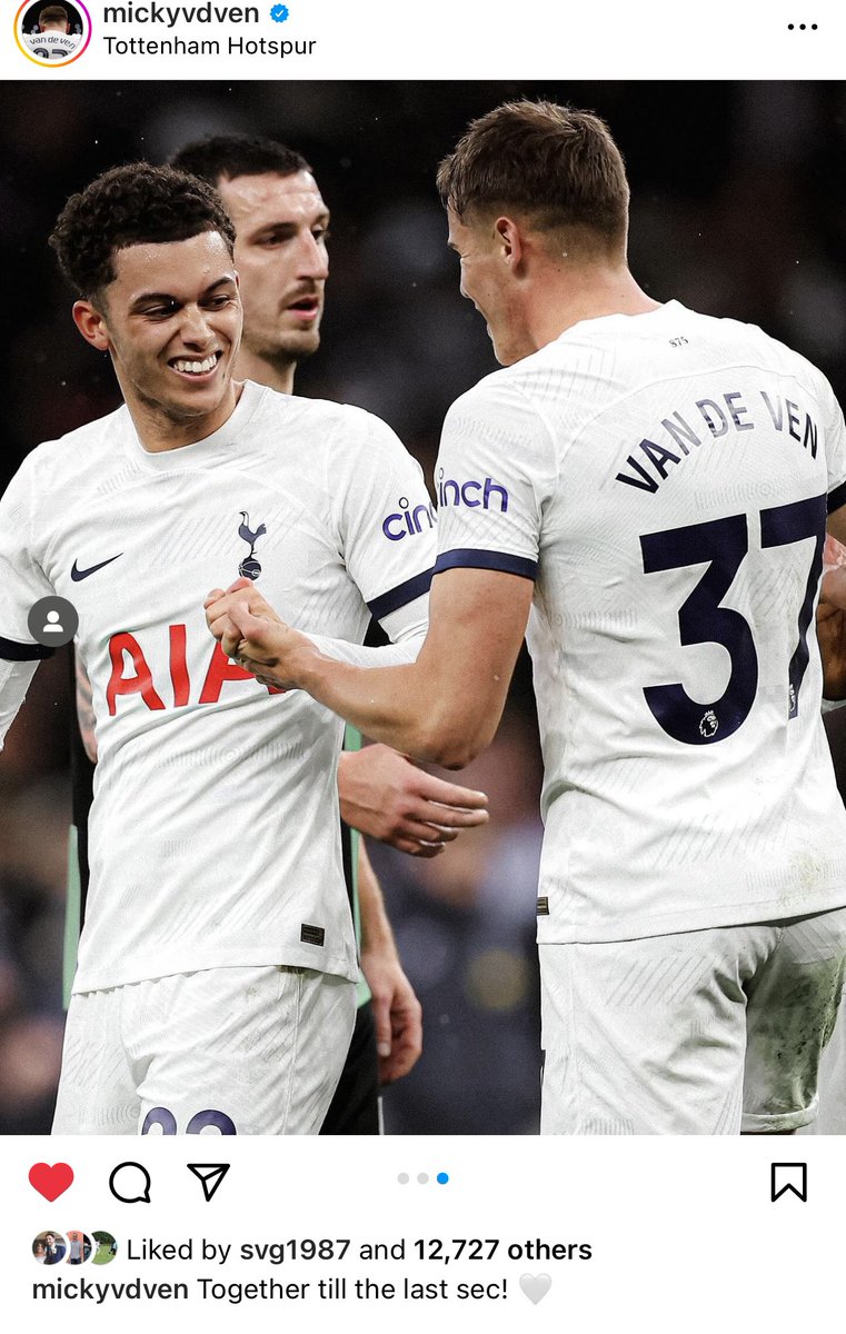 thespursweb's tweet photo. Micky van de Ven on IG

“Together til the last sec!” https://t.co/ubgFgzhPVW