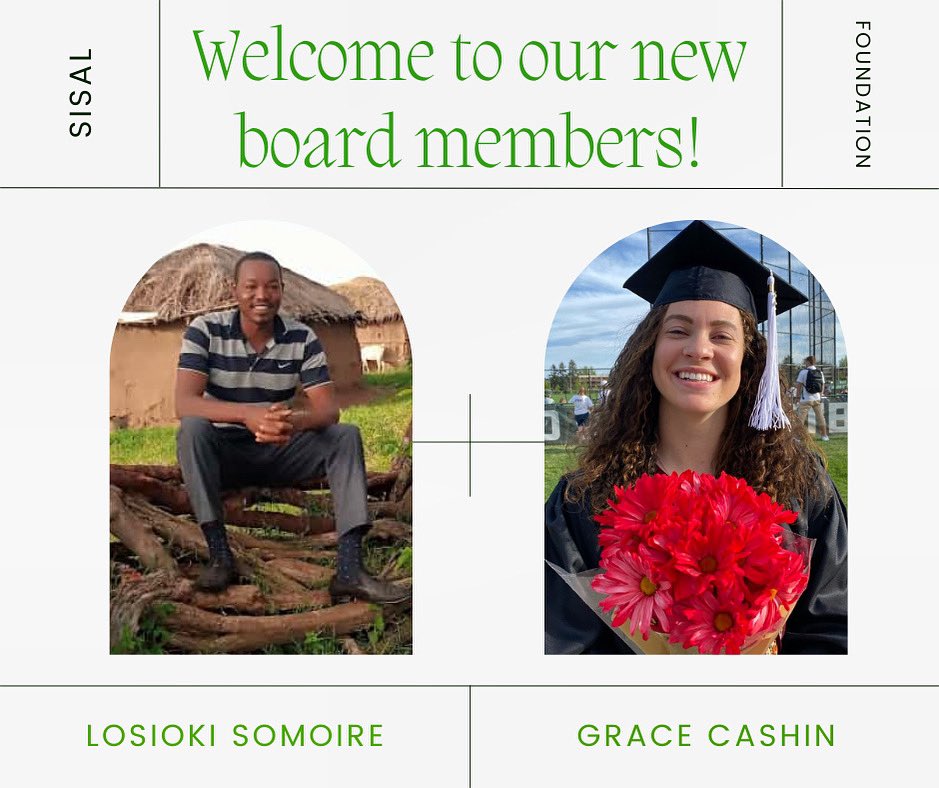 SisalFoundation's tweet photo. We are introducing our new board members! Losioki brings plenty to the table. He has experience advocating against FGM, developing community engagement, and has experience working on numerous impressive boards. Losioki is intelligent, sharp, and ready to contribute to our work! 

Grace has volunteered in Ghana, where she organized Menstruation Hygiene Day for six schools, among many other activities. Excelling at grant-writing and computer skills, SISAL is positive her contagious energy will take us in new directions!  #sisalfoundation