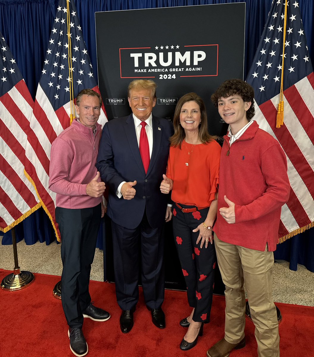 PamelaEvette's tweet photo. Great to welcome President Trump to one of my family’s favorite places - Myrtle Beach! Let’s show up big at the polls on Saturday 2/24 and Bring Him Back! #trump2024 #GOTVSC @realDonaldTrump @TrumpWarRoom @henrymcmaster https://t.co/bVlzRgMr7u